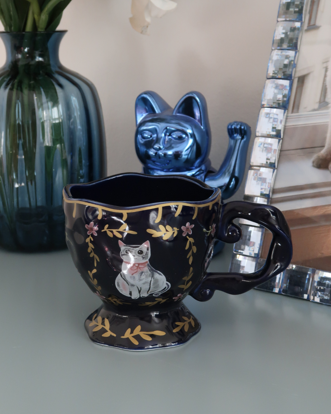 BLUE CAT MUG