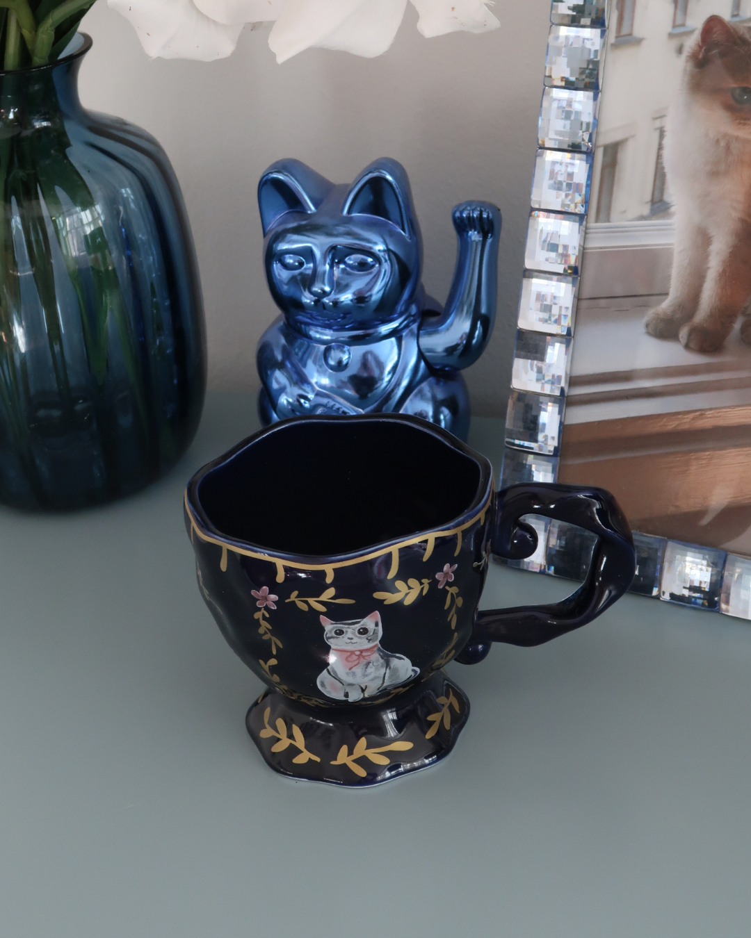 BLUE CAT MUG