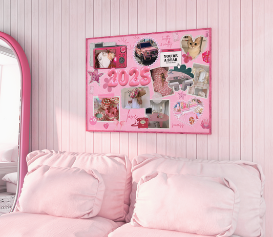 2025 VISION BOARD Pink Power