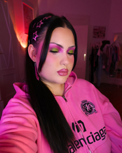 Růžové glitter sponky ve tvaru hvězd