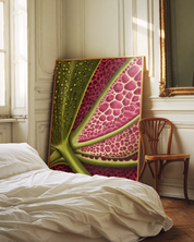 Pink Green Botanical art print