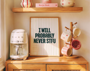 I WILL NEVER STFU art print