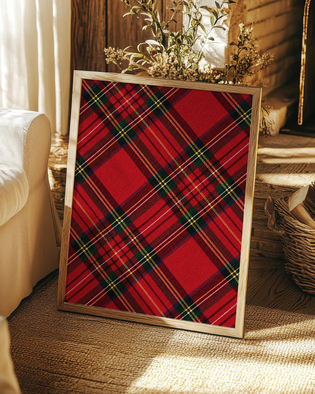 Red Tartan Pattern art print