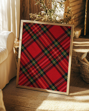 Red Tartan Pattern art print