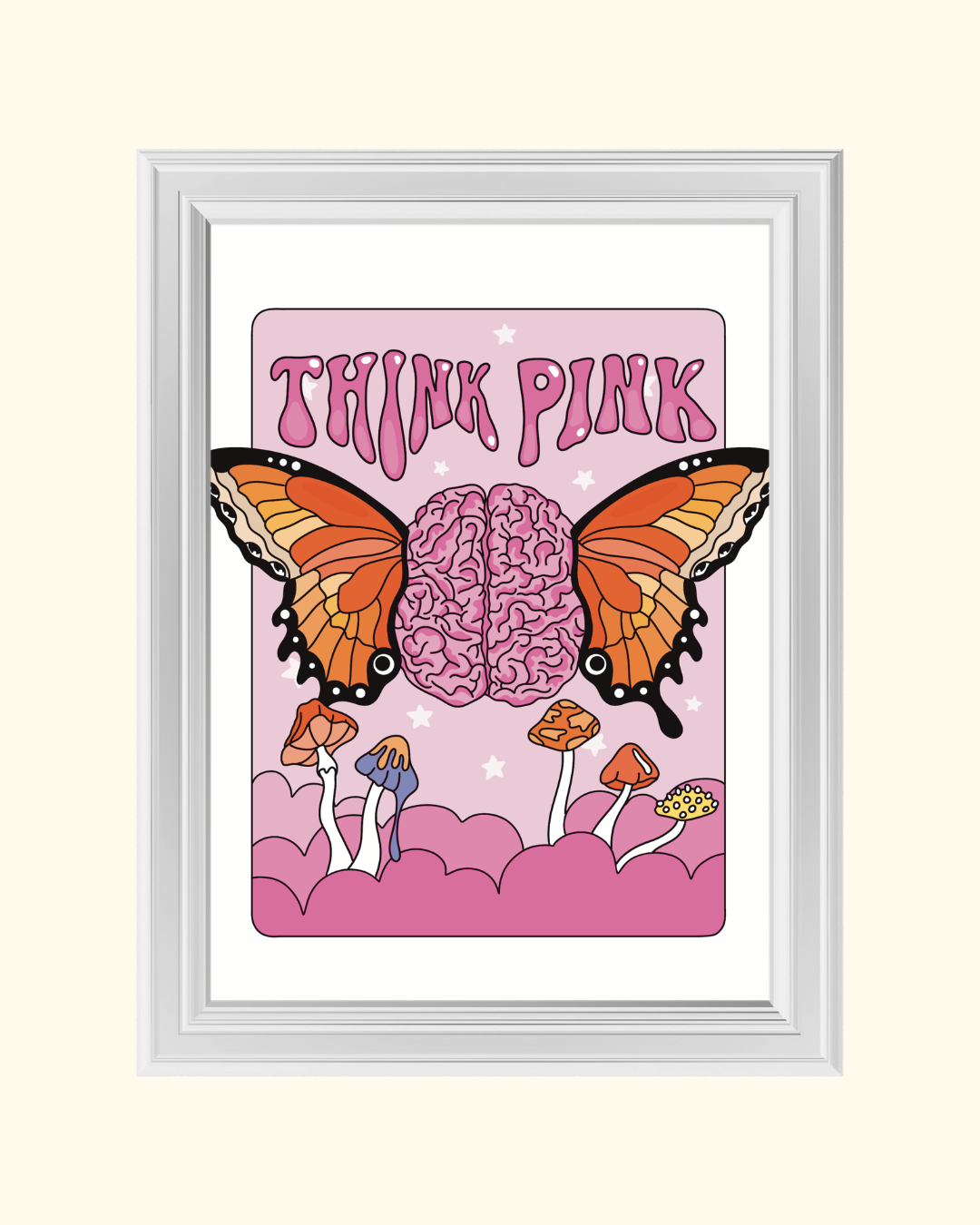 THINK PINK art print