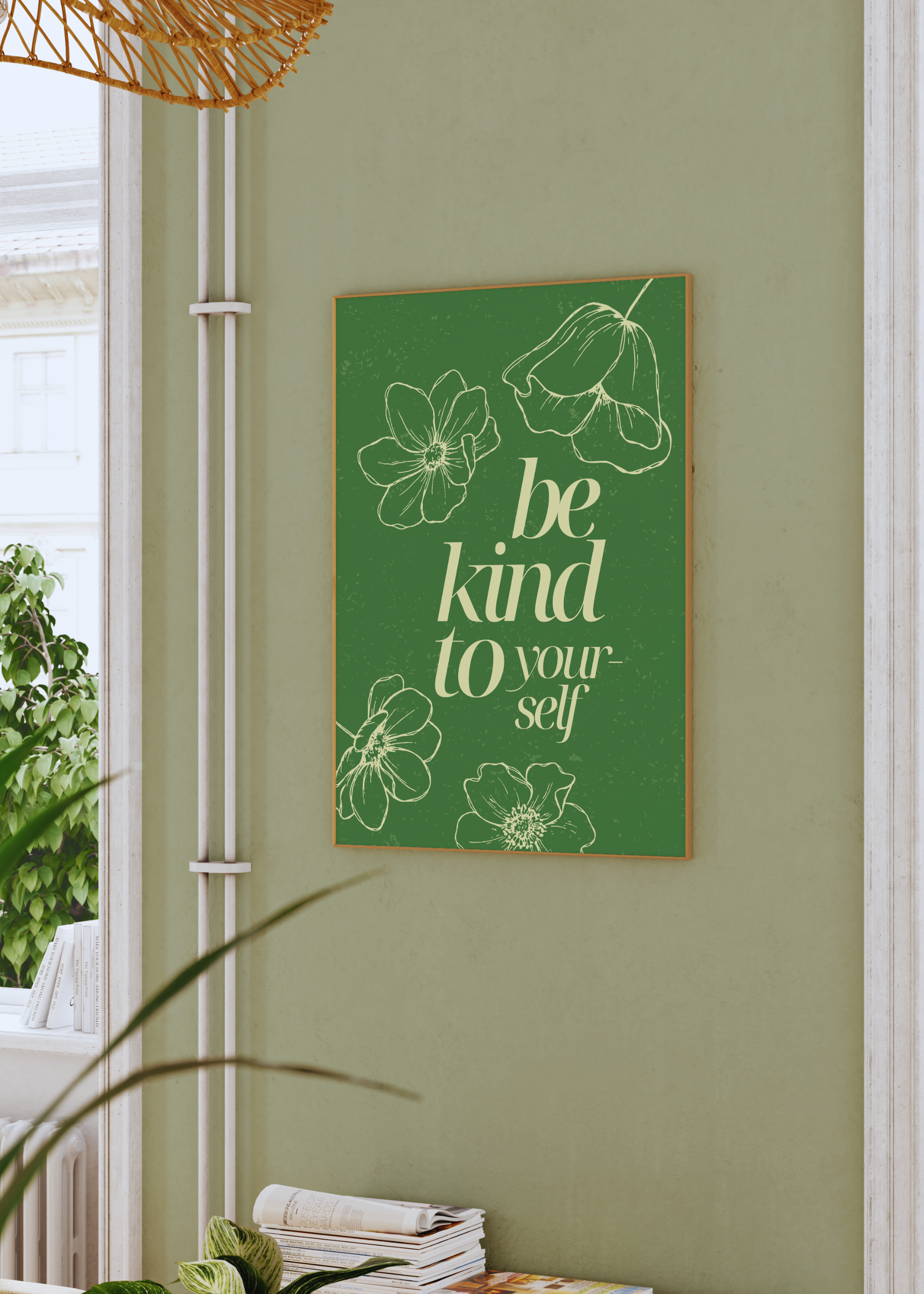 BE KIND TO YOURSELF art print