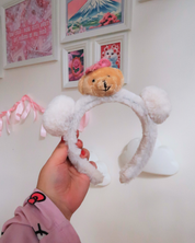 WHITE BEAR HEADBAND