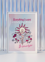 EVERYTHING I WANT art print spring version