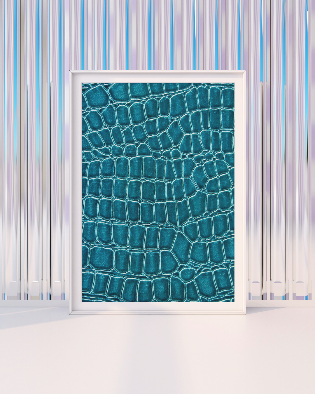 Azure Croc art print