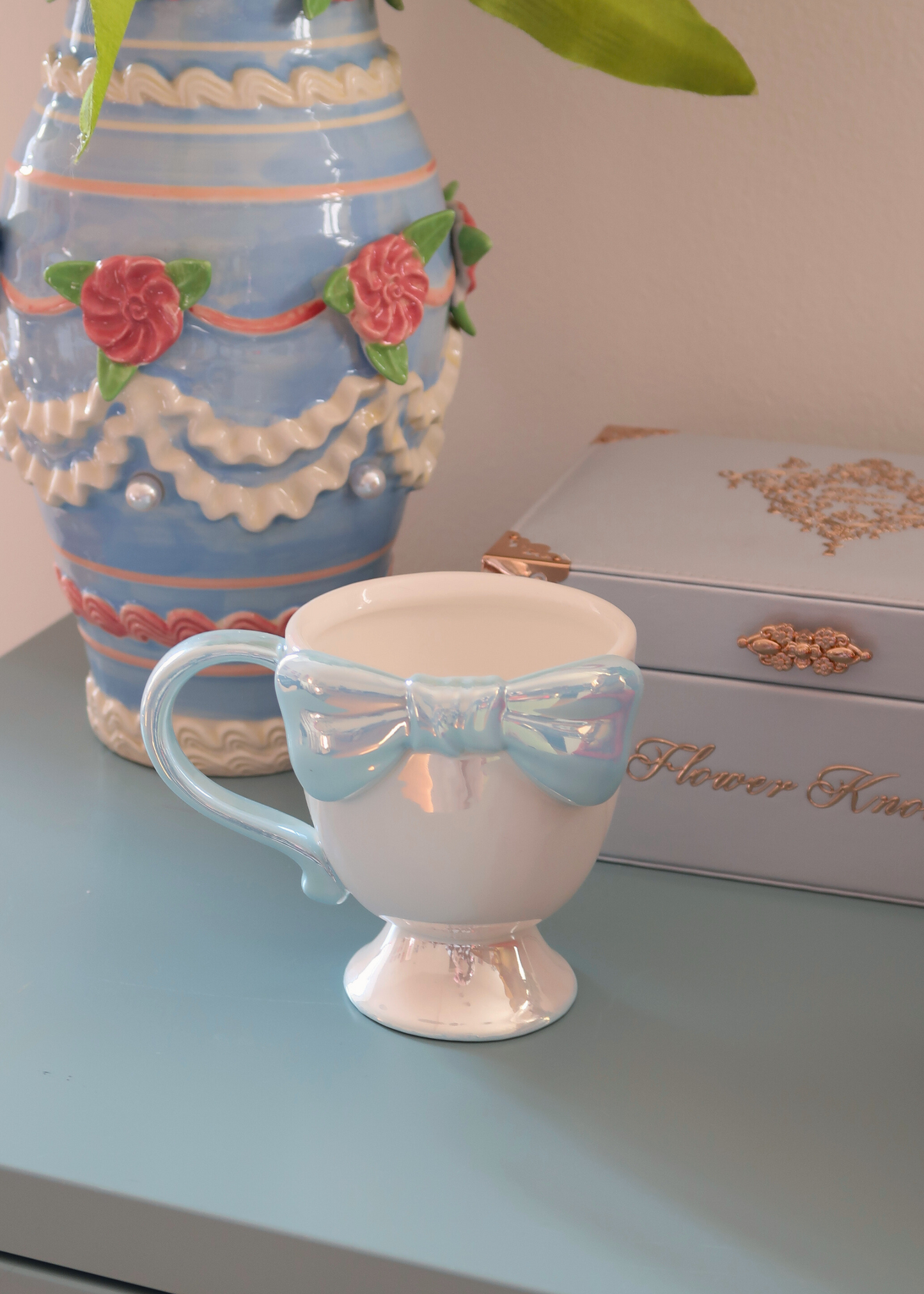 PRINCESS PEARL GLAZE MUG blue