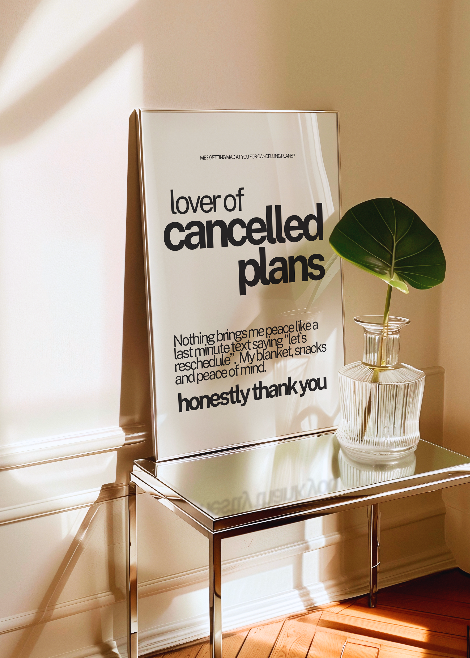 LOVER OF CANCELLED PLANS art print