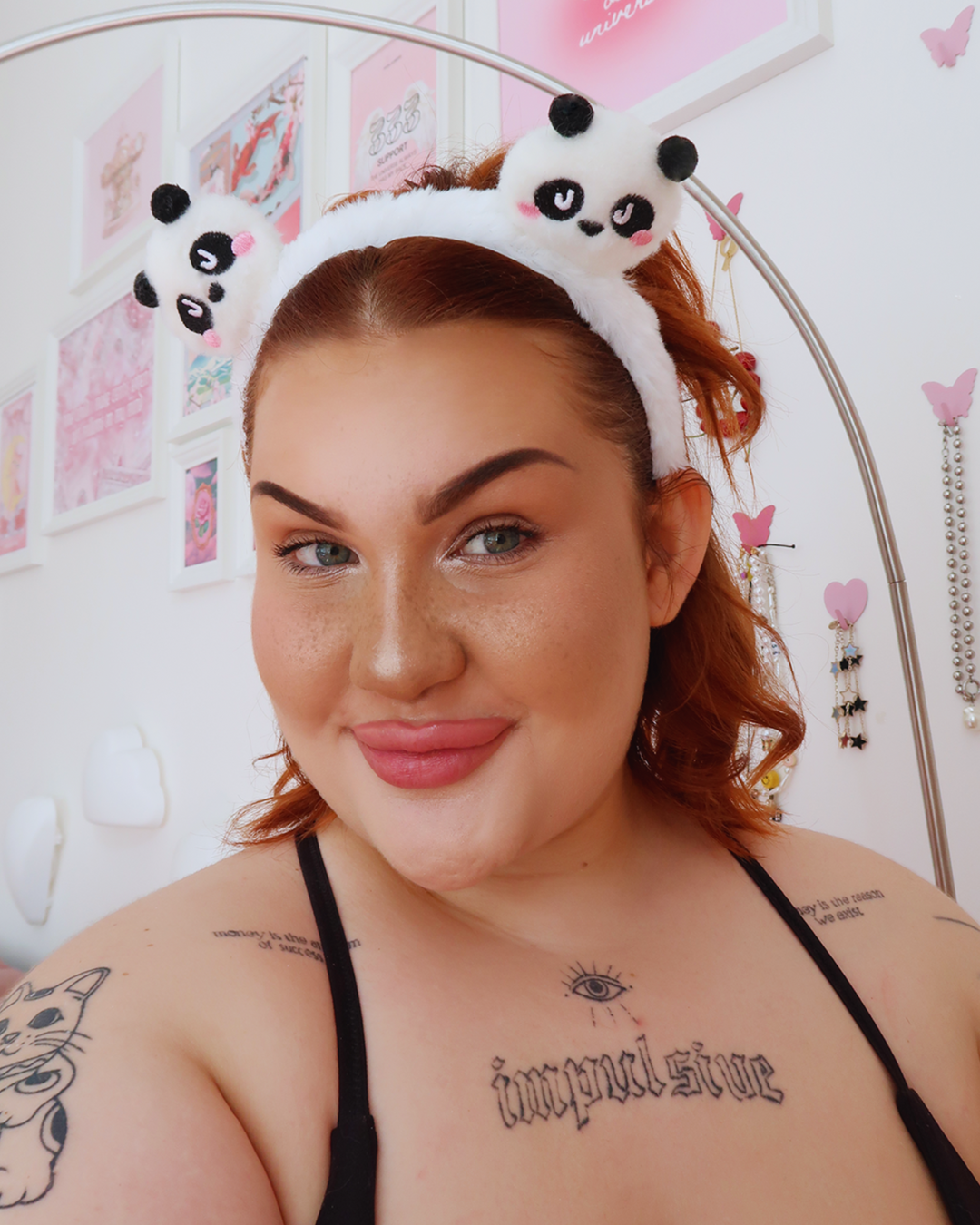 PANDA HEADBAND in white