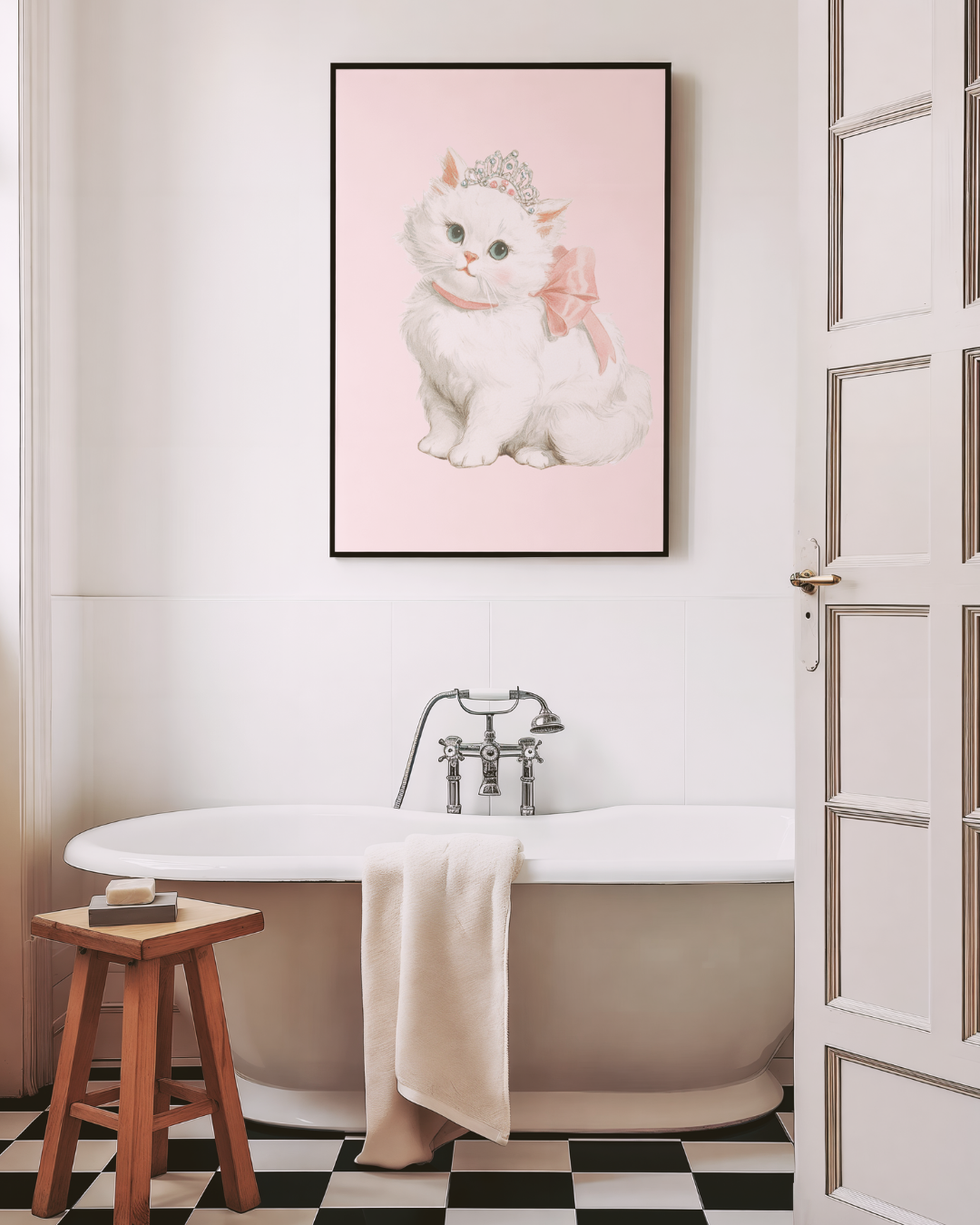 COQUETTE KITTY PRINCESS art print