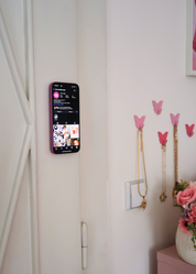 PINK DOUBLE SUCTION PHONE HOLDER
