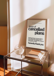 LOVER OF CANCELLED PLANS art print
