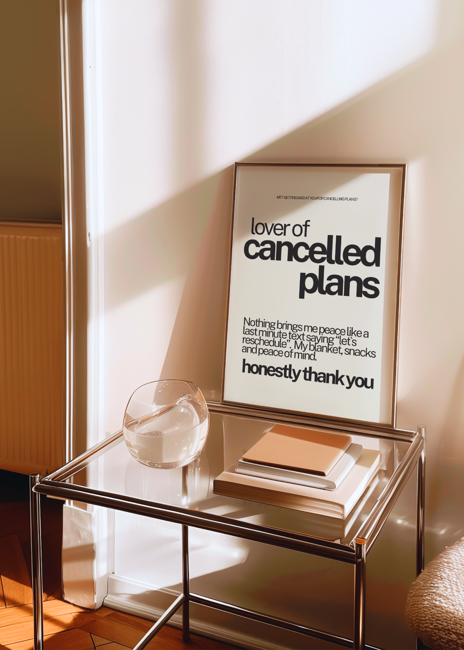 LOVER OF CANCELLED PLANS art print