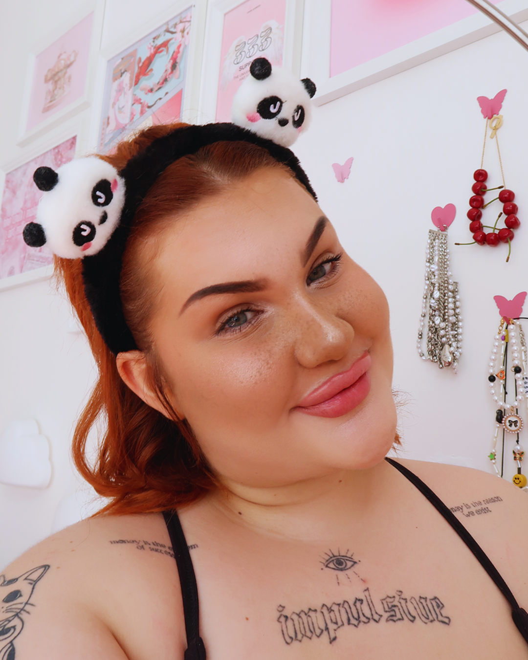 PANDA HEADBAND in black