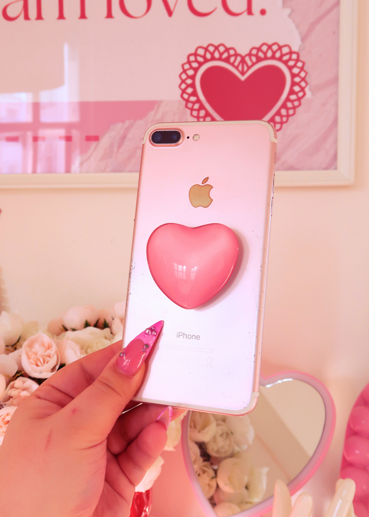 DARK PINK HEART POP SOCKET