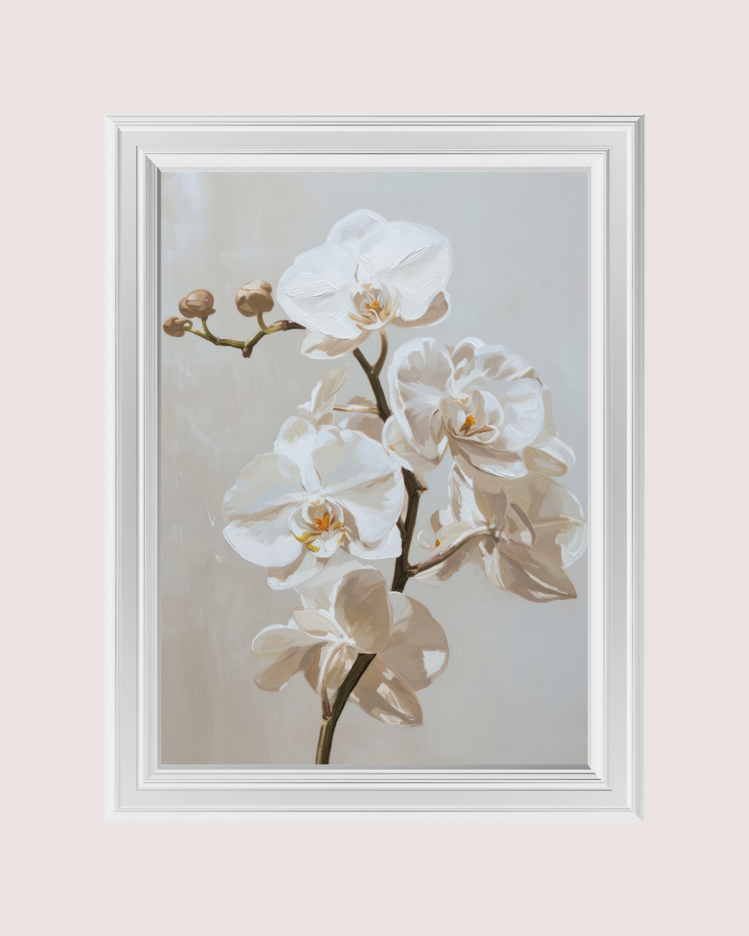 ORCHIDS IN BEIGE art print
