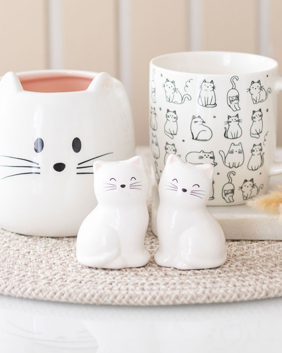 WHIMSICAL solnička a pepřenka ve tvaru kočiček