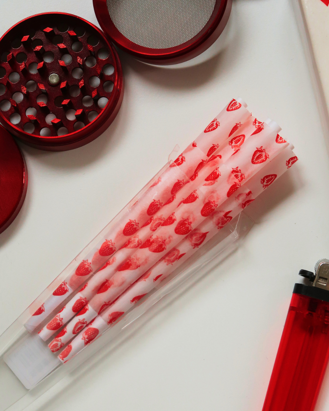 8PCS PRE ROLLED CONES RED