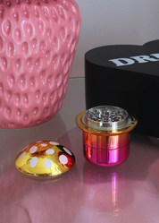 MUSHROOM DREAM GRINDER PURPLE AND YELLOW METALLIC