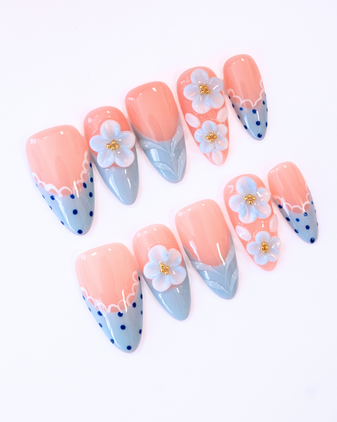 Bluebell Bloom - set press on nehtů 10ks