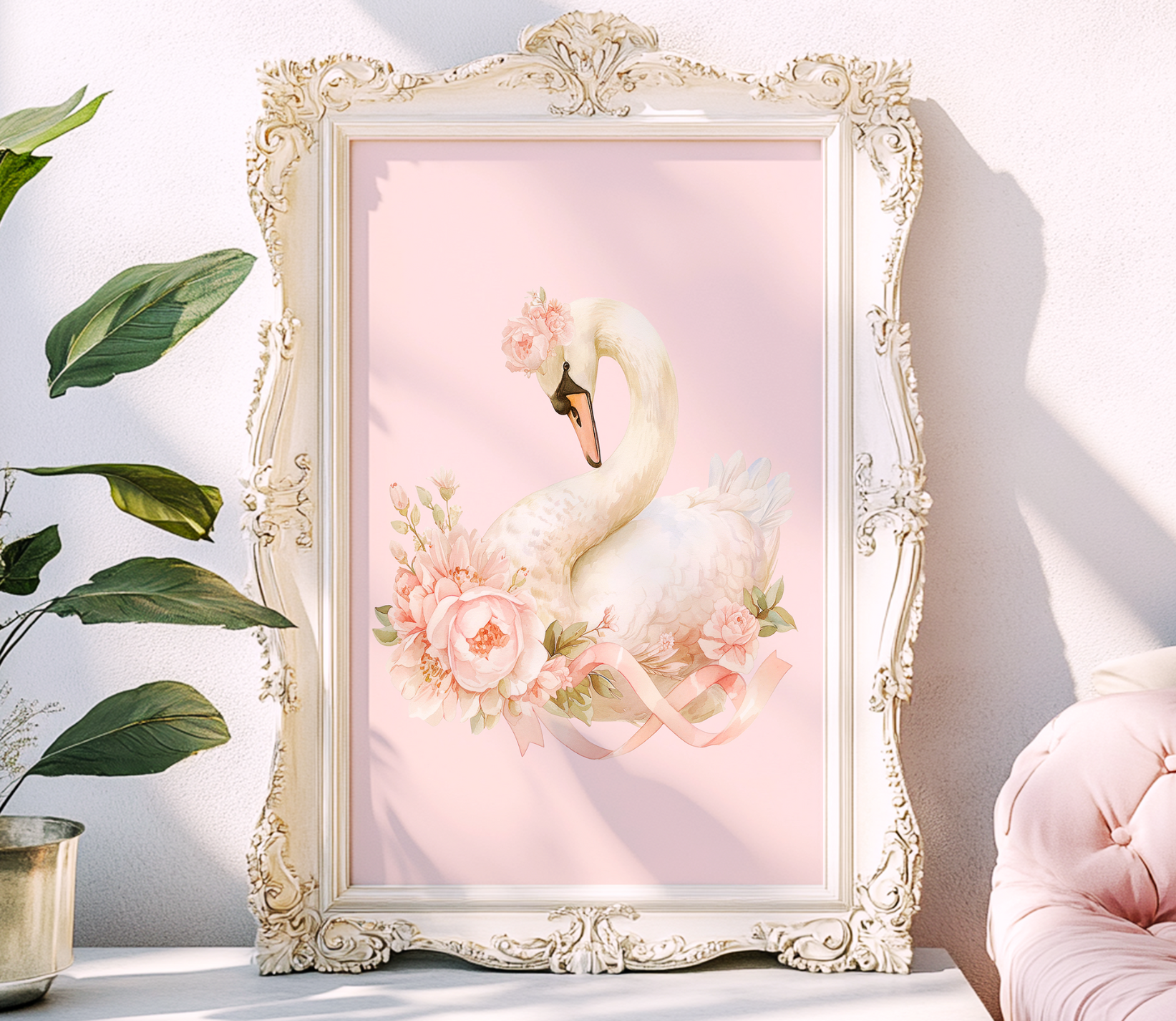 COQUETTE SWAN art print