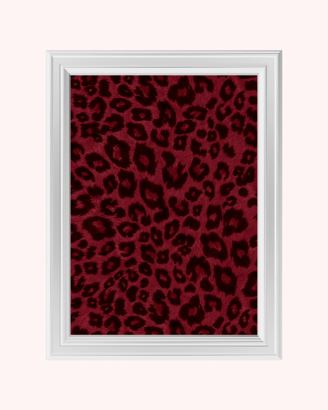 Burgundy Leopard Print art print