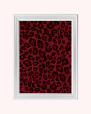 Burgundy Leopard Print art print