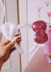 HELLO KITTY TŘPYTIVÁ SKINCARE ČELENKA růžová