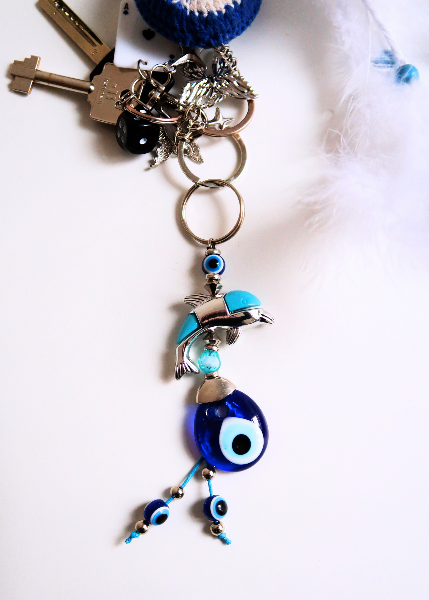 EVIL EYE DOLPHIN keychain