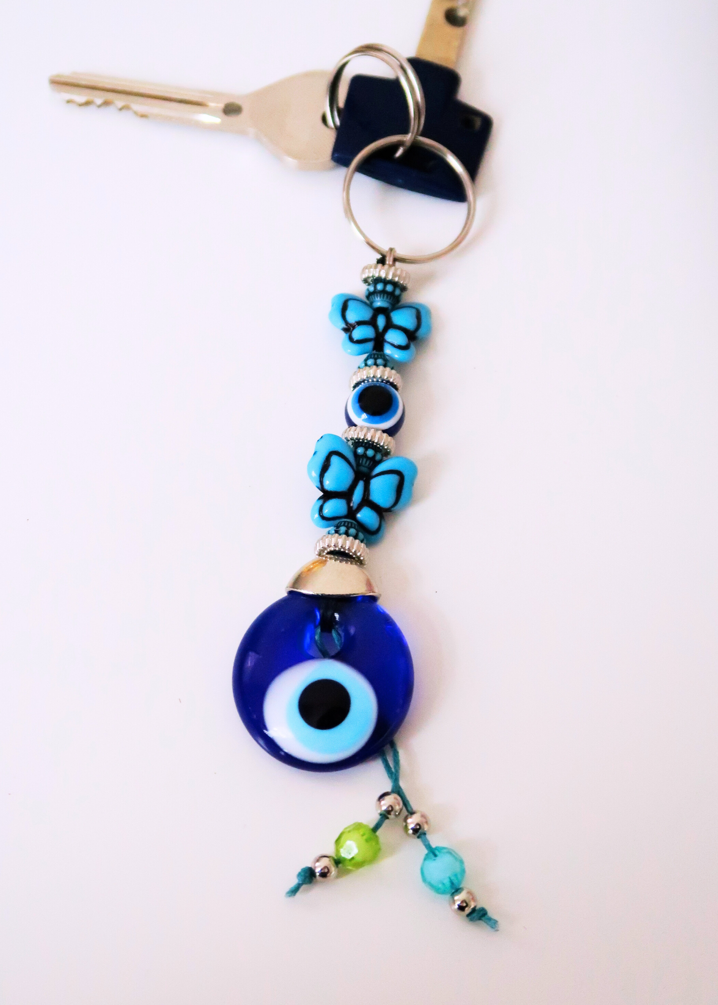 EVIL EYE TWO BUTTERFLIES keychain