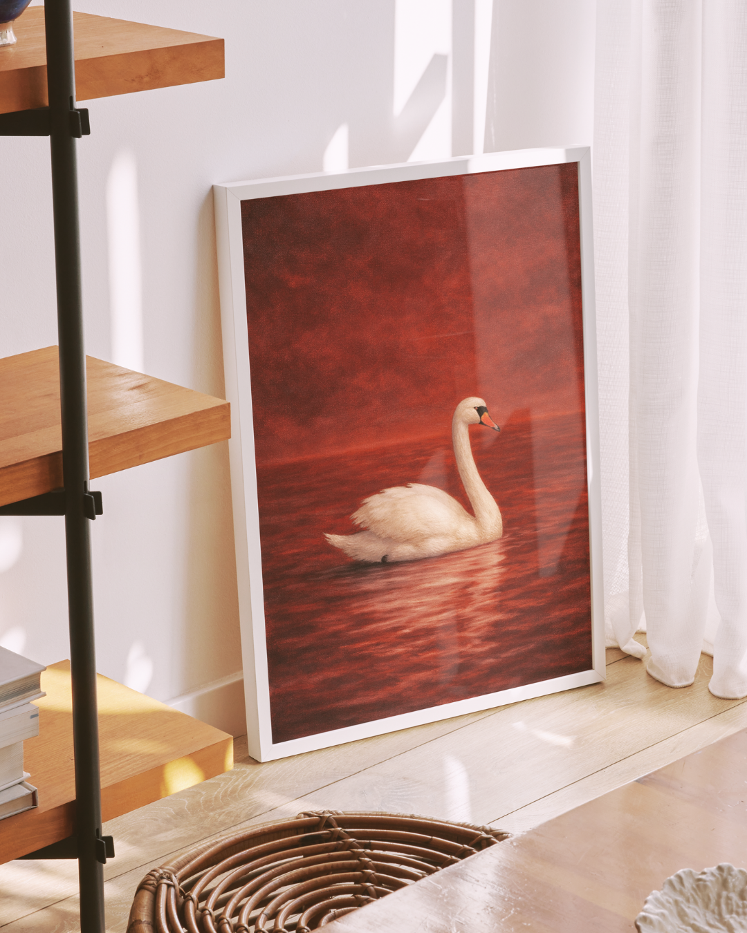 SWAN IN RED SEA art print