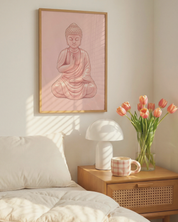 Pink Buddha art print