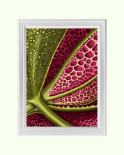 Pink Green Botanical art print