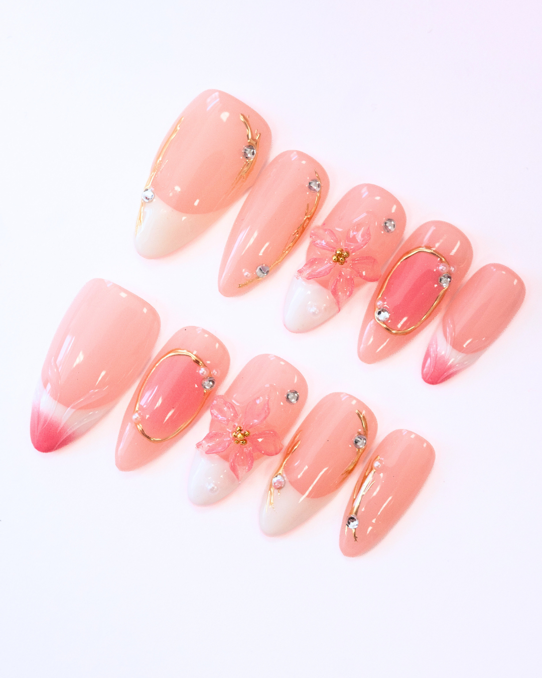 Blush Sakura - set press on nehtů 10ks
