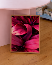 Pink Tropical Leaves art print