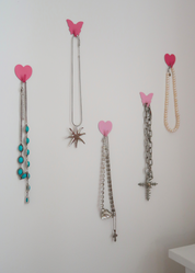 HEART STICK ON HOOKS