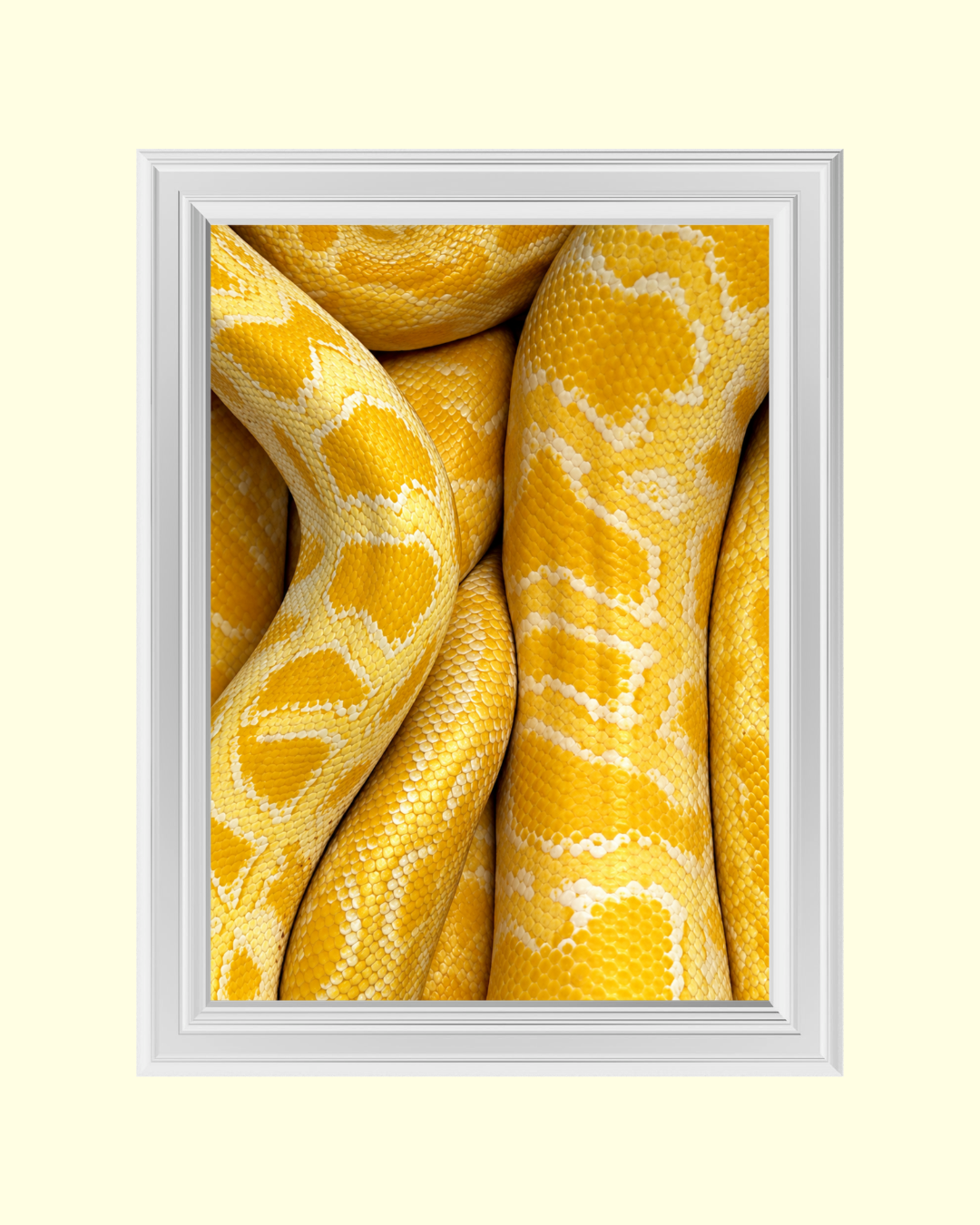 Yellow Python art print