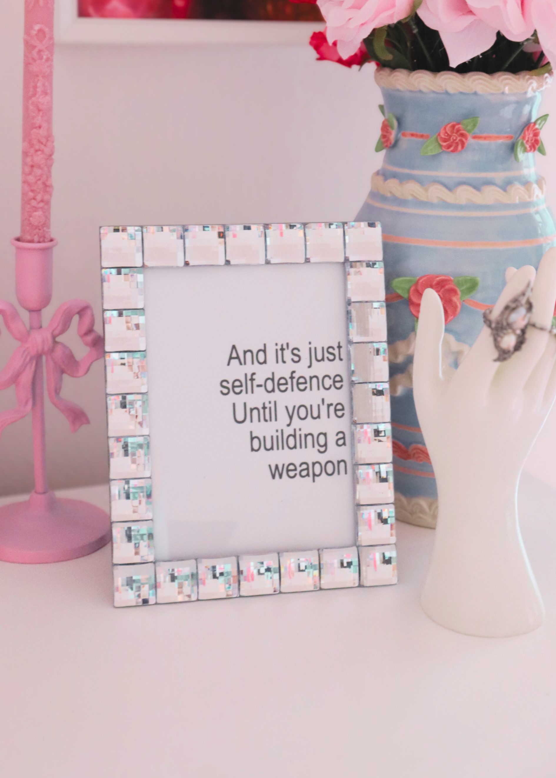 Stříbrný sparkly rámeček 13x18cm