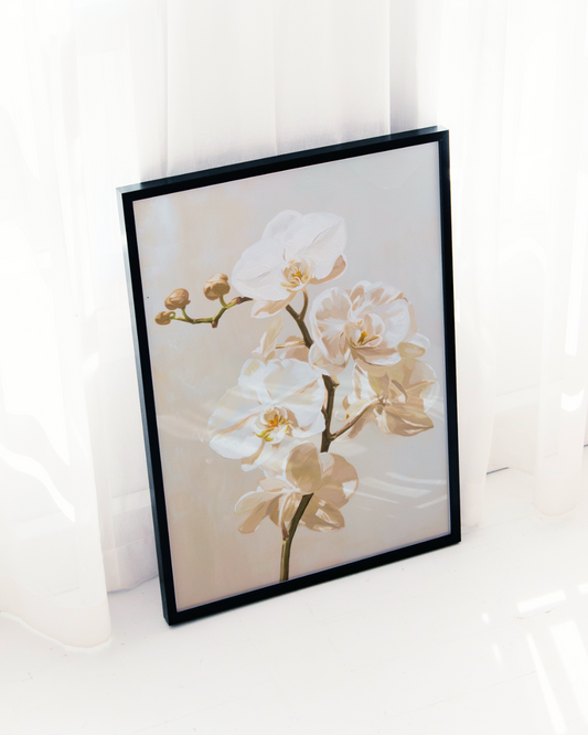 ORCHIDS IN BEIGE art print