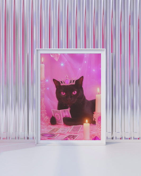 MY CAT IS A WITCH art print