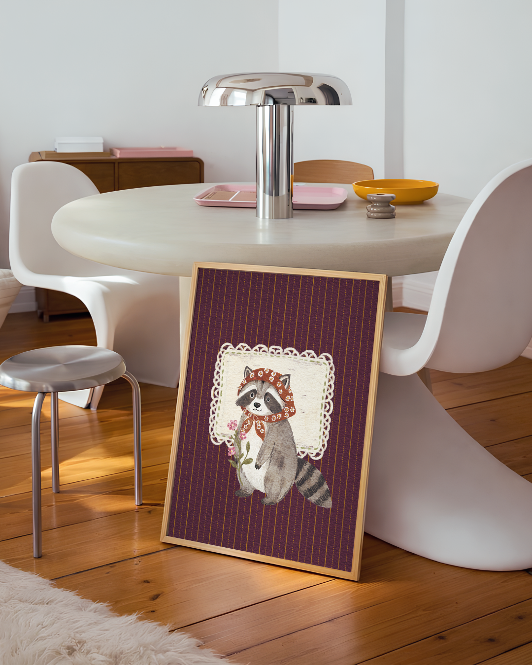Woodland Raccoon art print