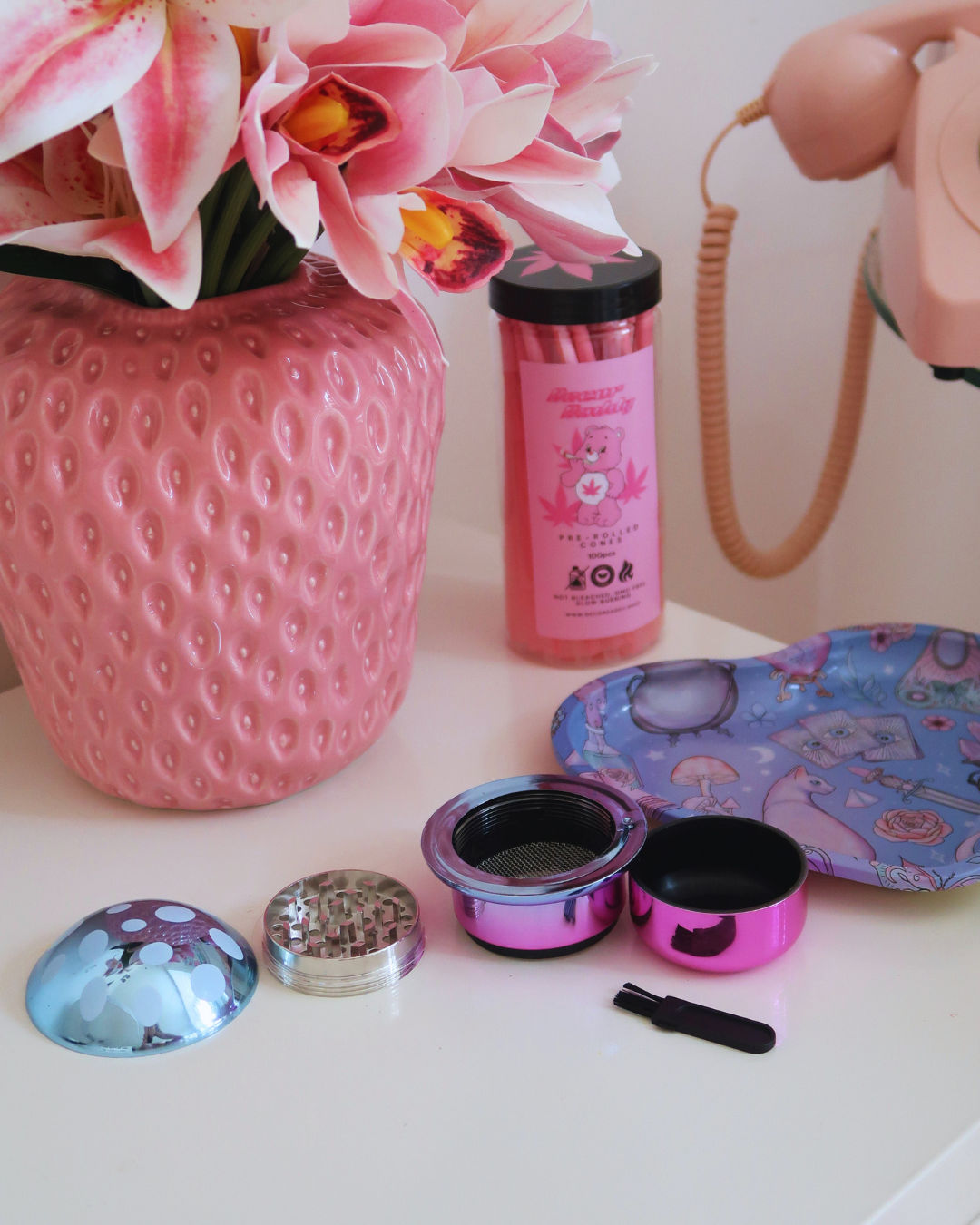 MUSHROOM DREAM GRINDER METALIC IN LIGHT BLUE