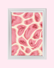 Pink Giraffe Fur art print