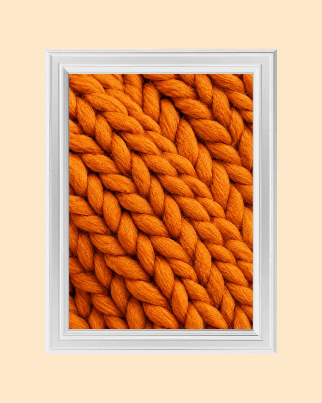 Orange Knit art print