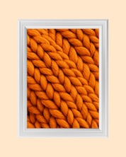 Orange Knit art print