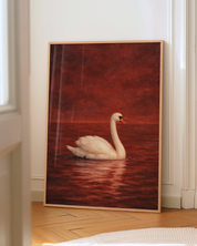 SWAN IN RED SEA art print