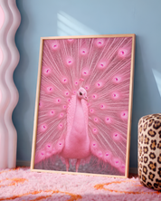 Pink Peacock art print